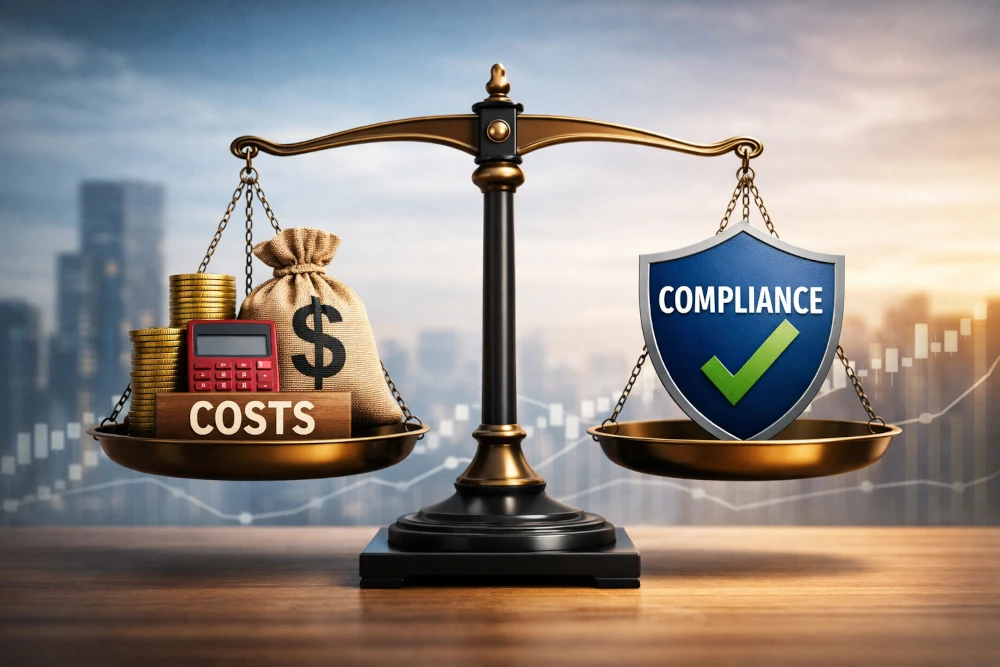 Waage zwischen Kosten und Compliance